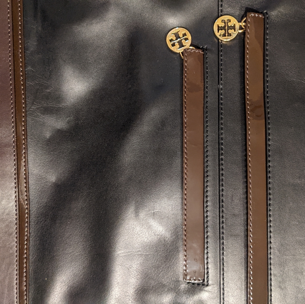 HTF Tory Burch Chain Leather Tote Authentic! SALE - Picture 10 of 13